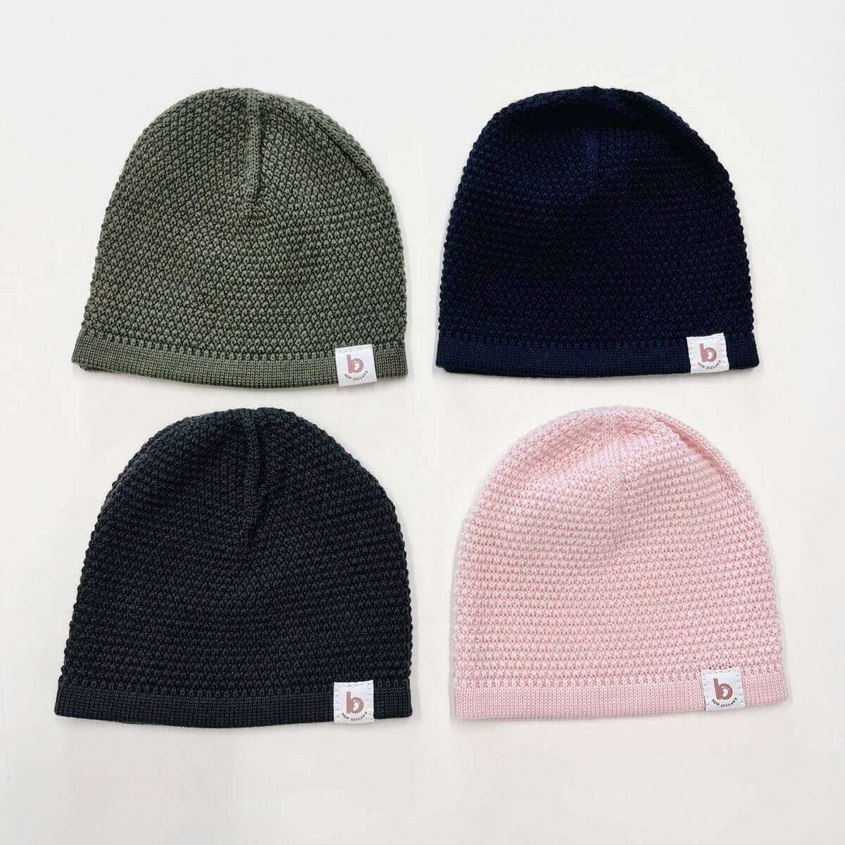 Baby On The Move Moss Stitch Merino Beanie