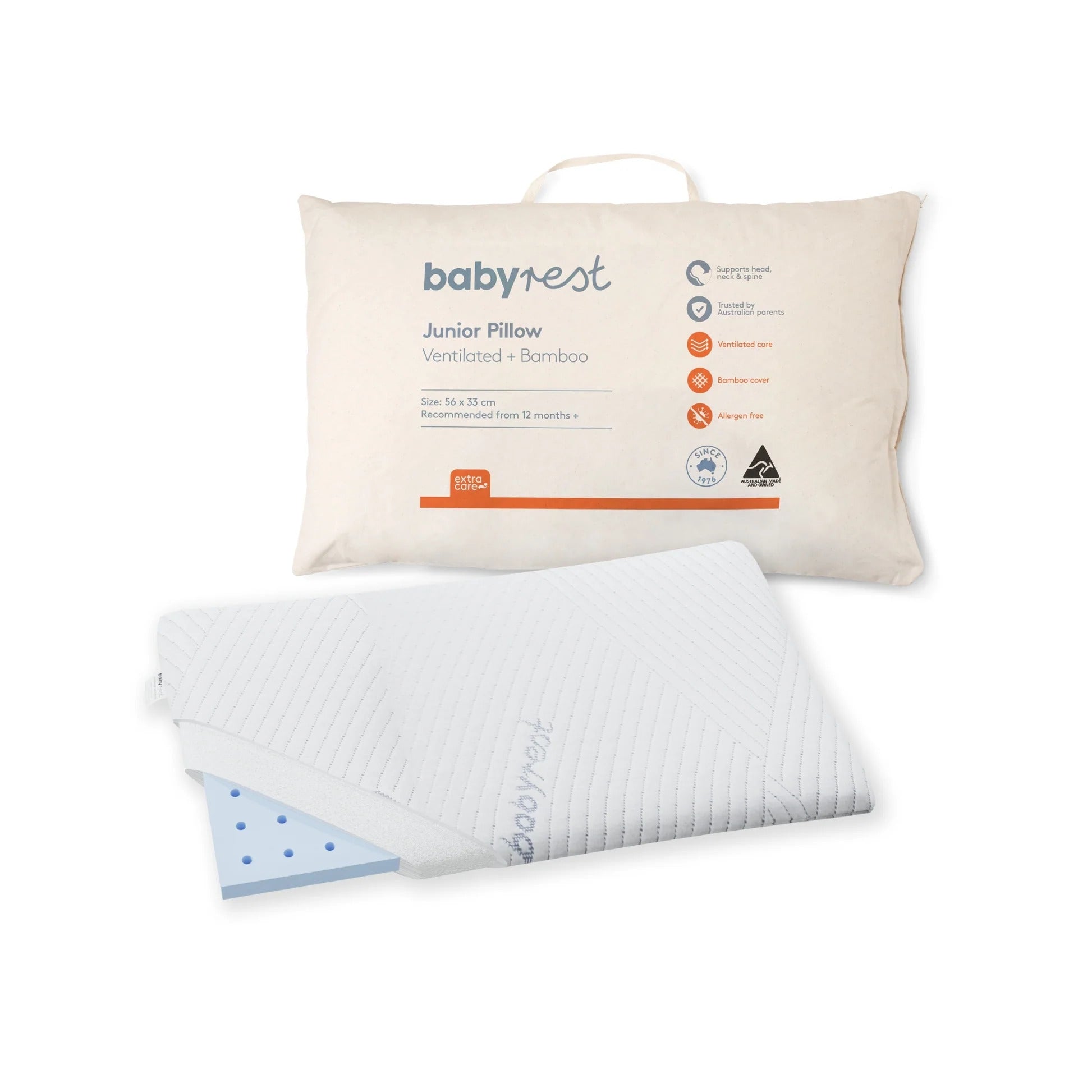Babyrest Junior Pillow - Ventilated + Bamboo