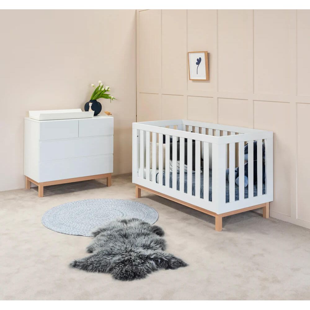 Babyrest Bailey Cot (1400x700) White