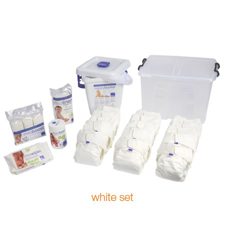 Bambino Mio Solo Premium Nappy Set White