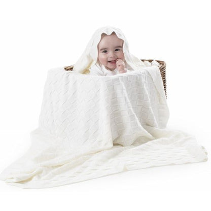 Dimples Basket Weave Merino Blanket