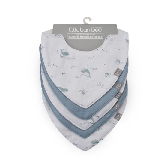 Little Bamboo Muslin Bib 5pk