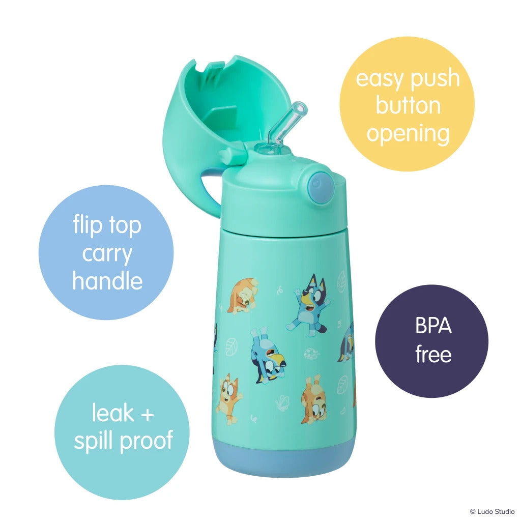 B.Box 350ml Insulated Drink Bottle Bluey S2