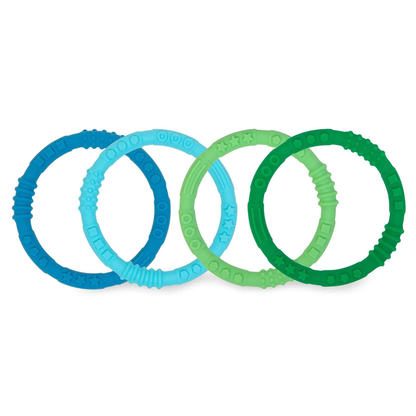 Bumkins Silicone Teething Rings 4pk