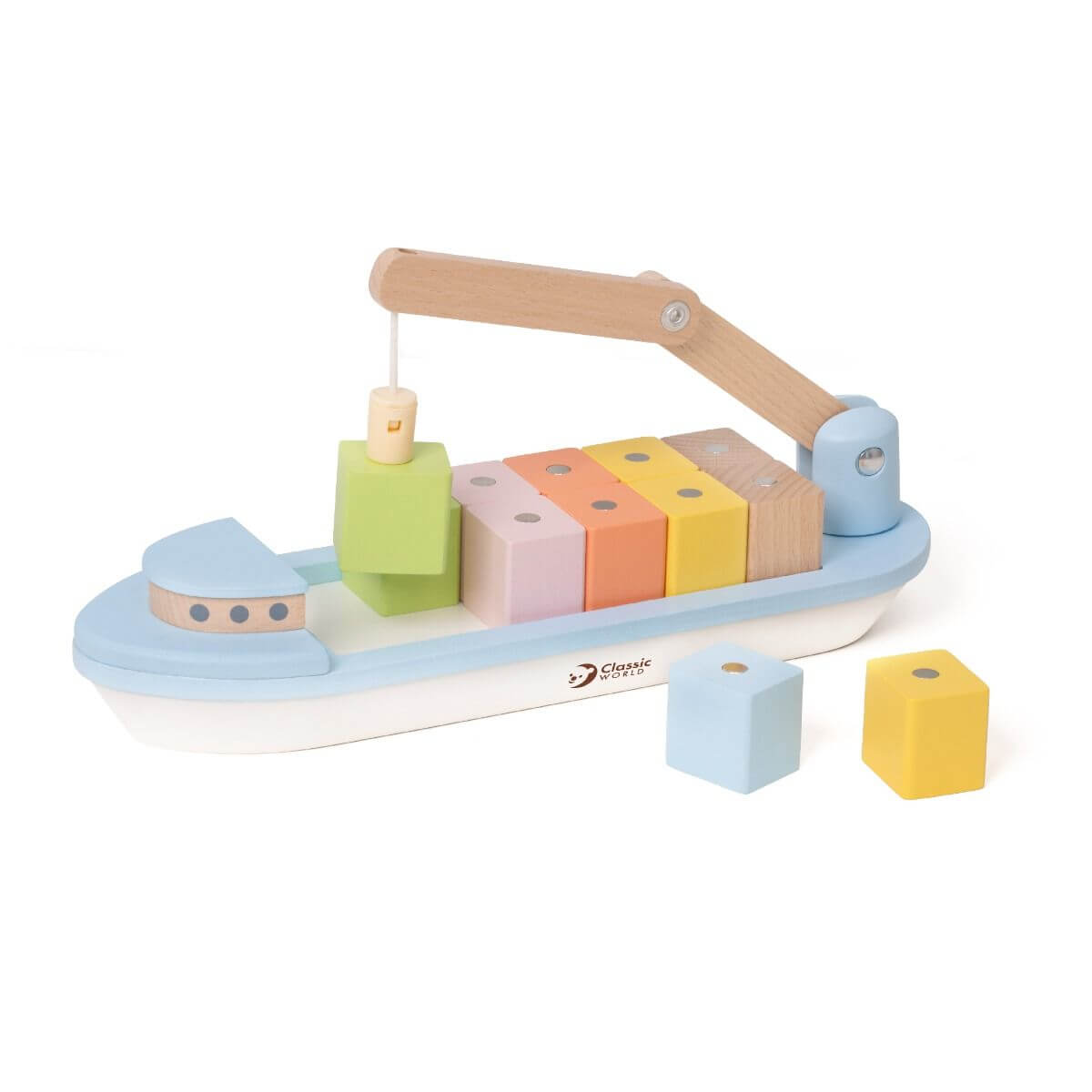Classic World Kids Wooden Block Boat