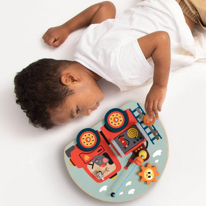 Classic World Kids Wooden Firetruck Activity Board