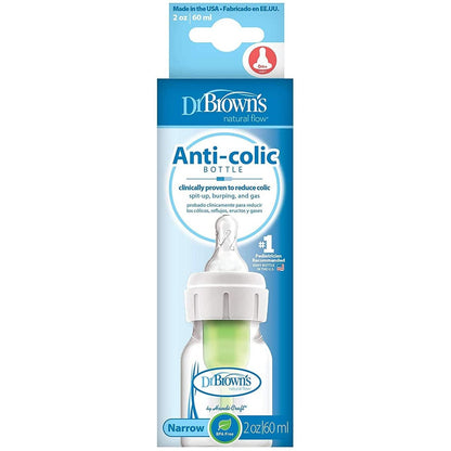 Dr Brown's 60ml Feeding Bottle with Level 1 Teat 1pk