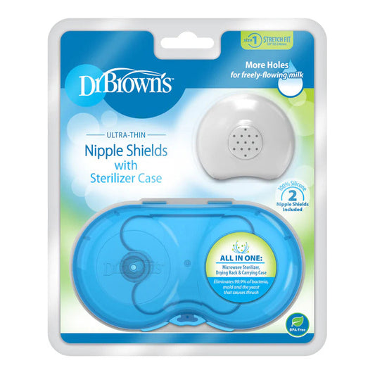 Dr Brown's Nipple Shields with Steriliser Case 2 Pack