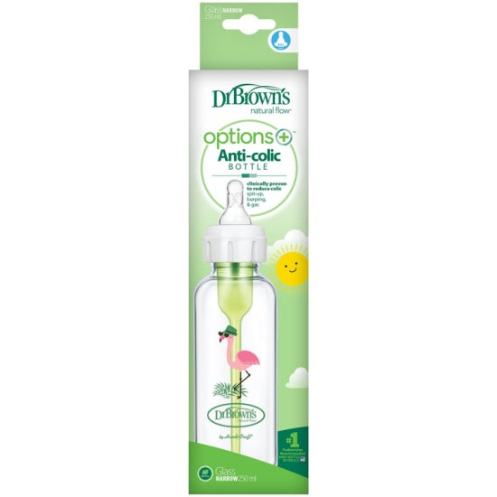 Dr Brown's Options+ Glass Narrow Neck Baby Bottle 250ml