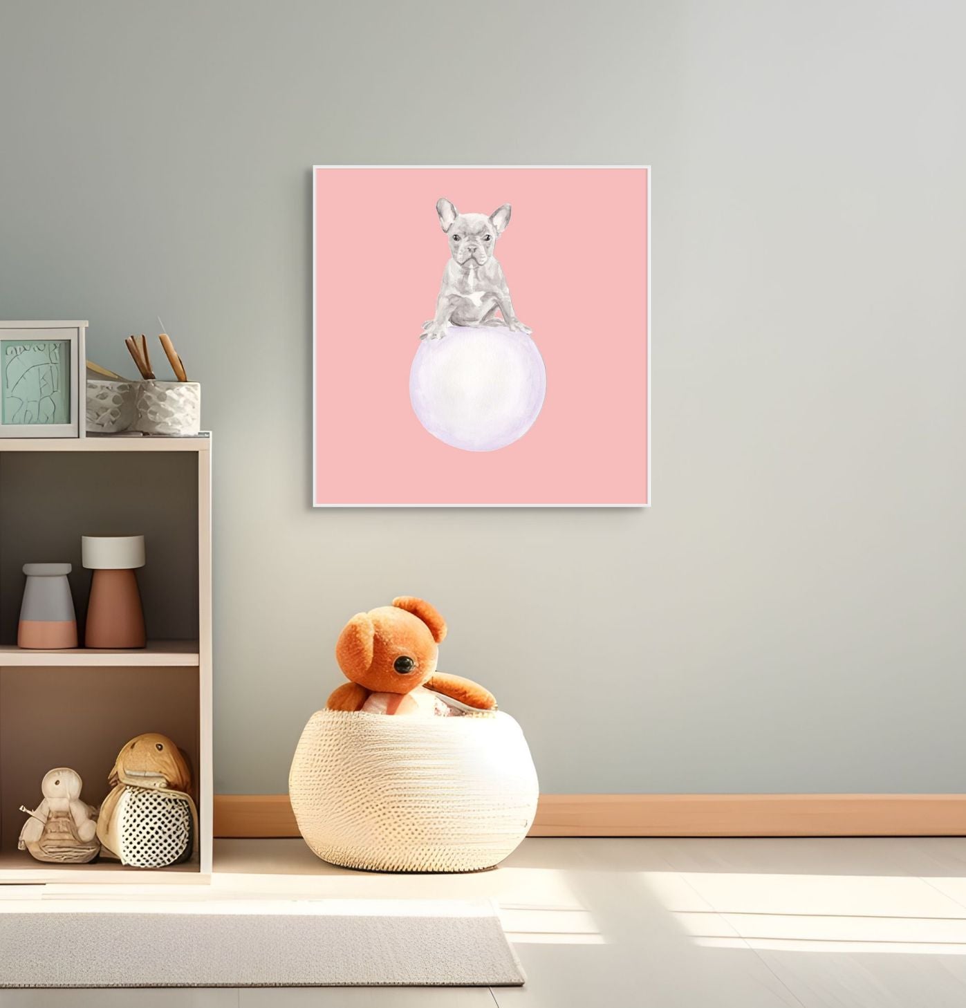 Ink Boss Art Baby Animals Frenchie Pastel