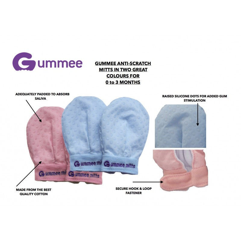 Gummee Teething Mitts 0-3 months