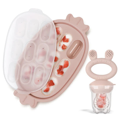 Haakaa Fresh Food Feeder and Silicone Nibble Tray Set