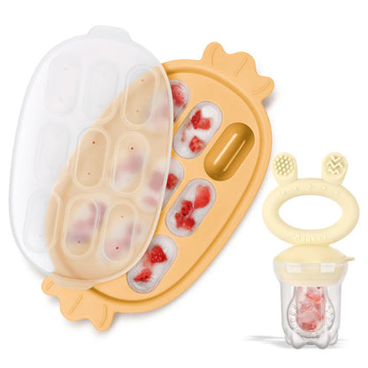 Haakaa Fresh Food Feeder and Silicone Nibble Tray Set