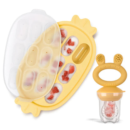 Haakaa Fresh Food Feeder and Silicone Nibble Tray Set