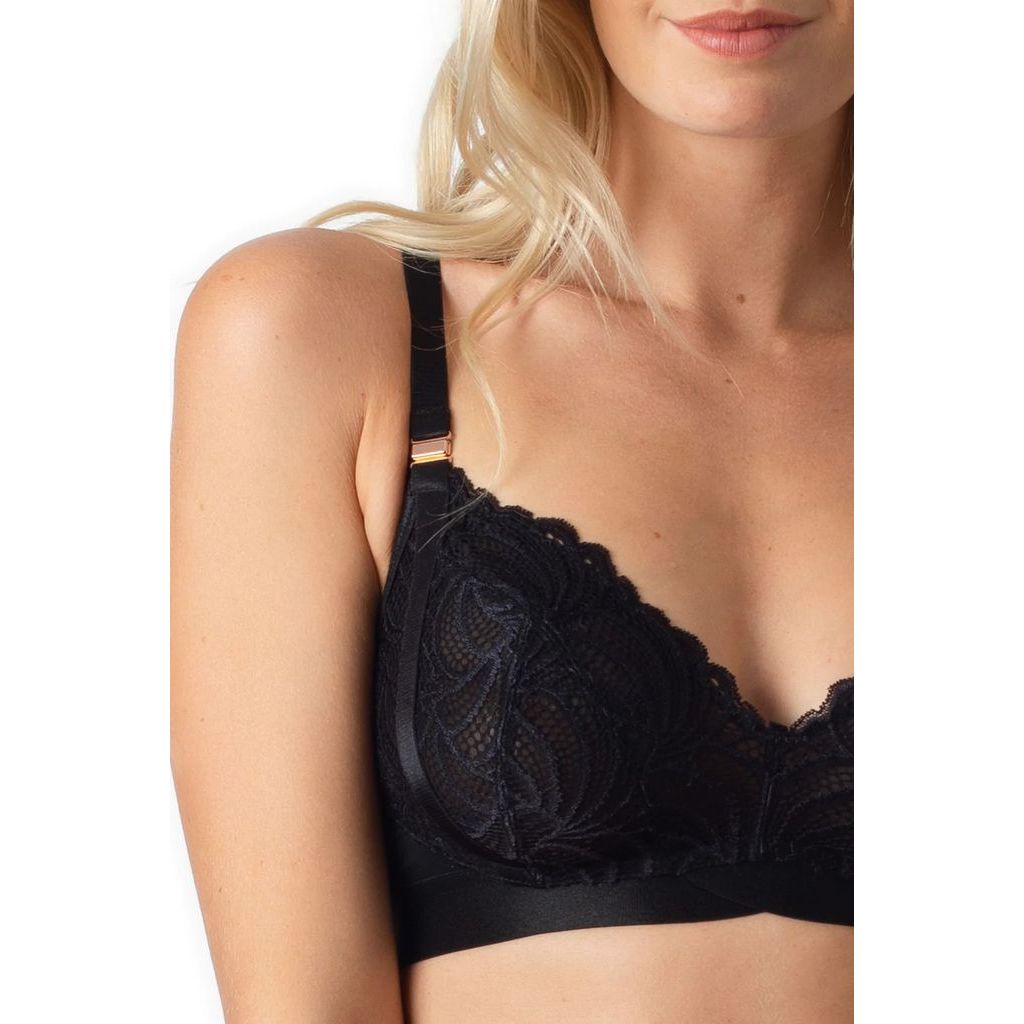 Hotmilk Warrior Soft Cup Nursing Bra - Black - Clearance