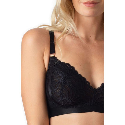Hotmilk Warrior Soft Cup Nursing Bra - Black - Clearance