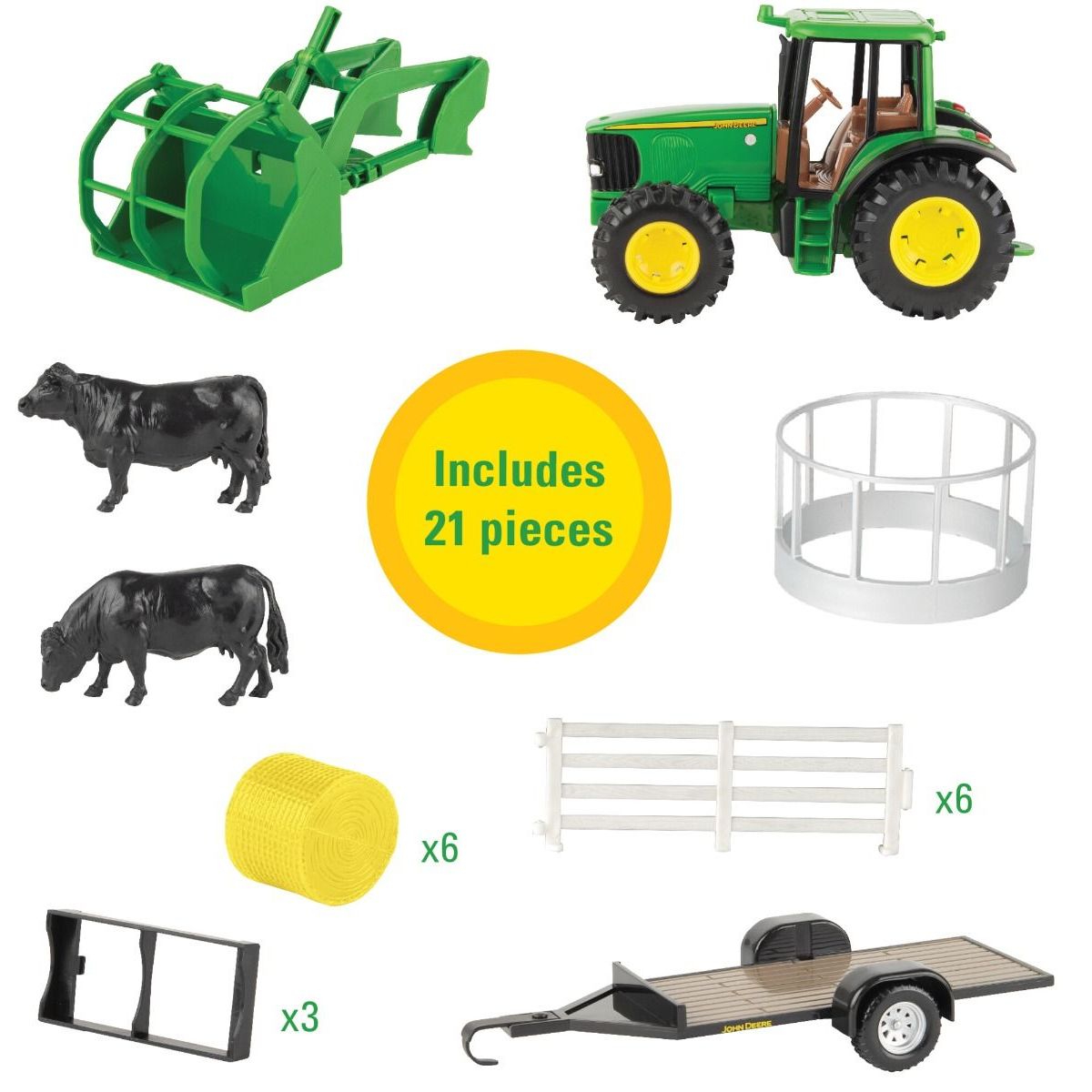 John Deere 1:32 Hay Farm Set