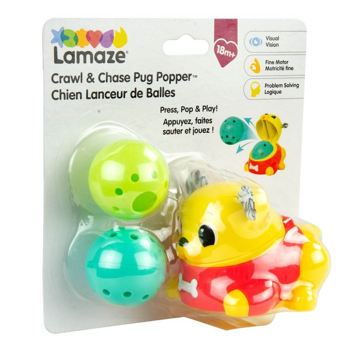 Lamaze Crawl &amp; Chase Pug Popper