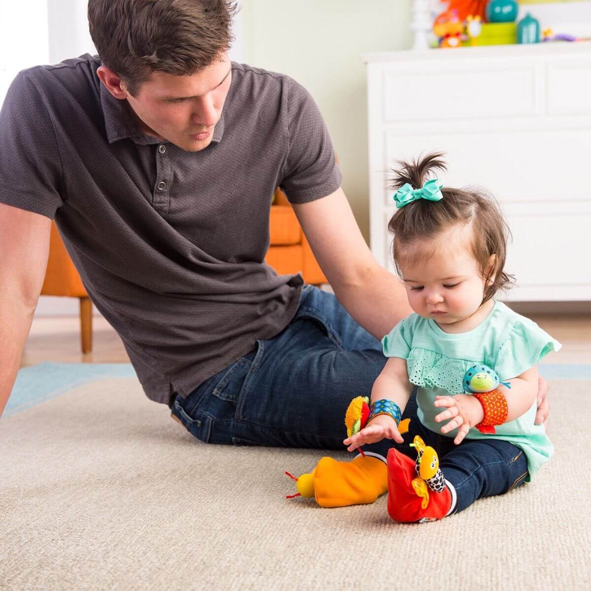 Lamaze Gardenbug Foot Finder &amp; Wrist Rattle Set