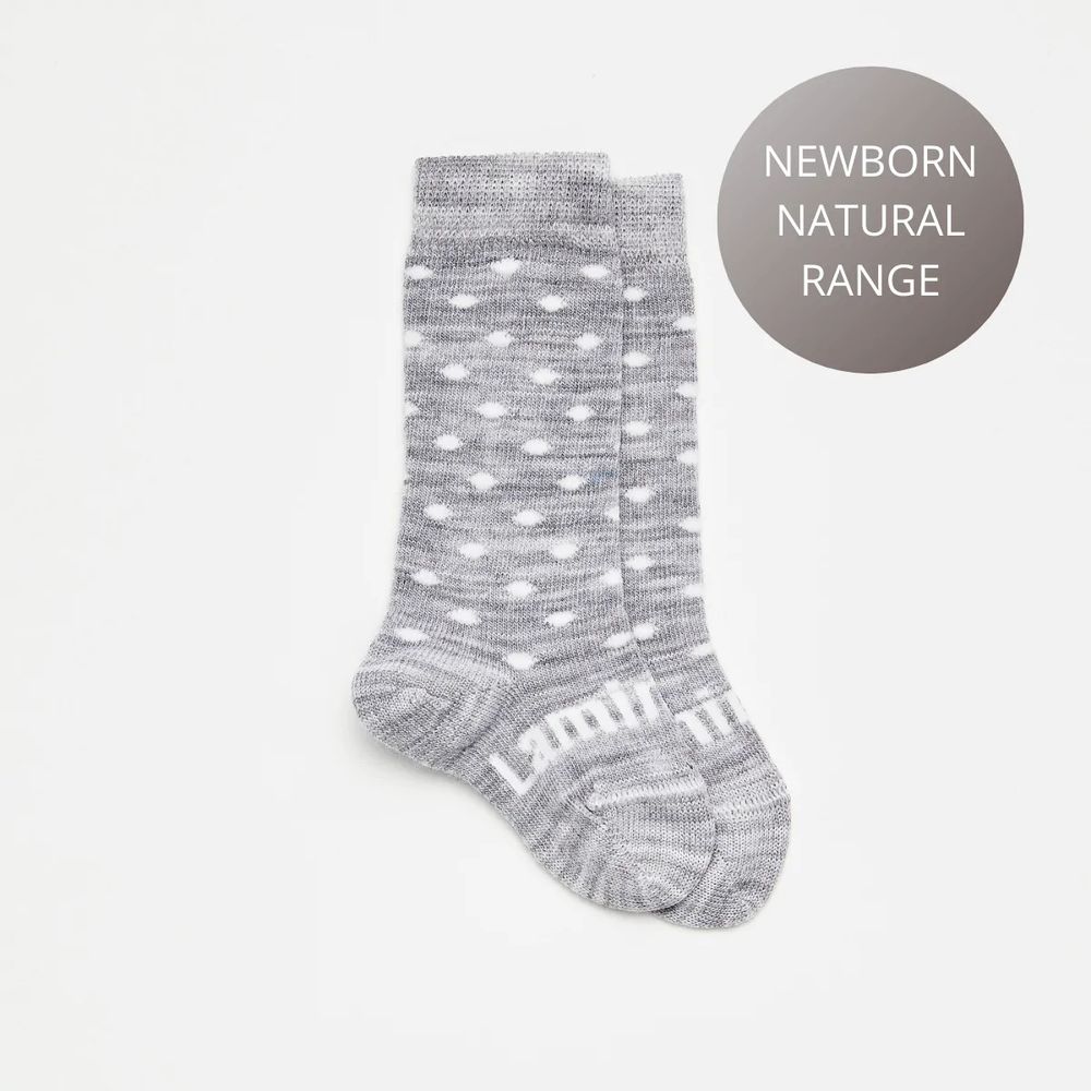 Lamington Baby Merino Wool Knee High Socks - Snowflake