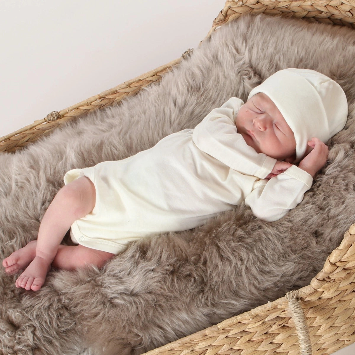 Little Bee Merino Bodysuit - Cream