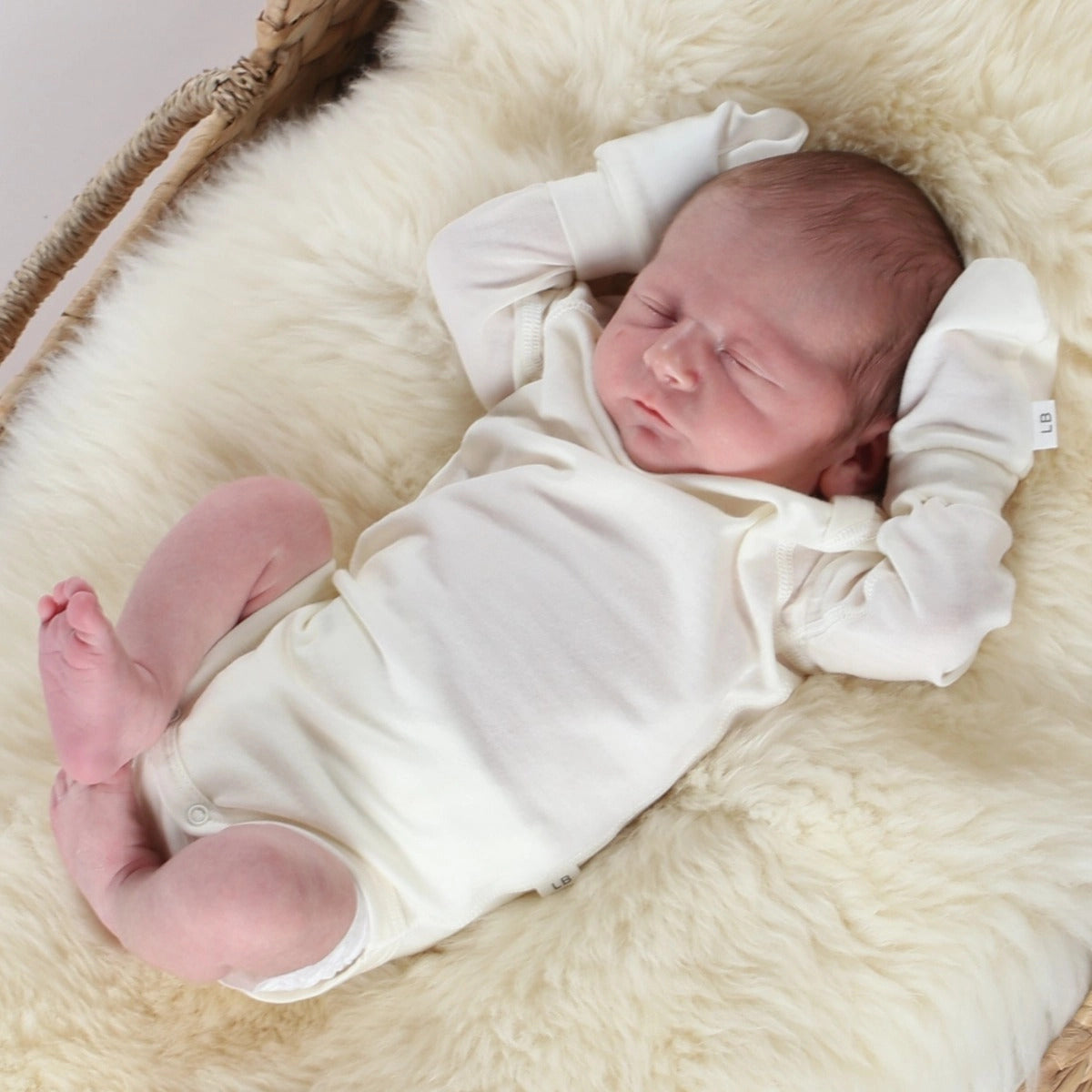 Little Bee Merino Bodysuit - Cream