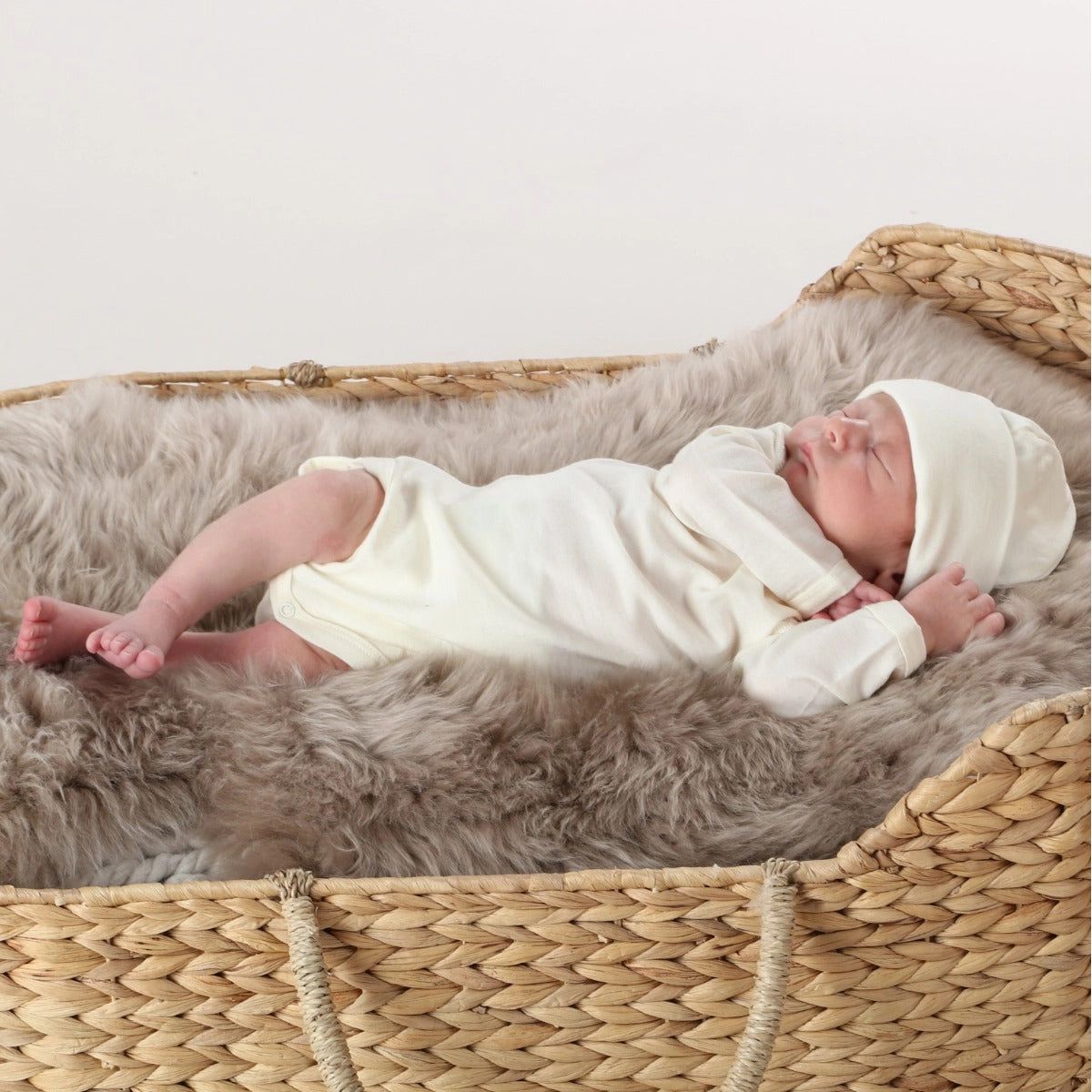 Little Bee Merino Bodysuit - Cream