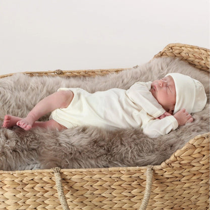 Little Bee Merino Bodysuit - Cream