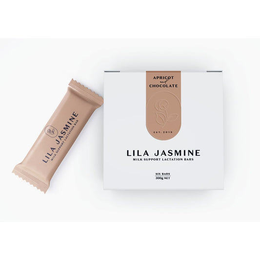 Lila Jasmine Apricot &amp; Dark Chocolate Lactation Bars 6pk