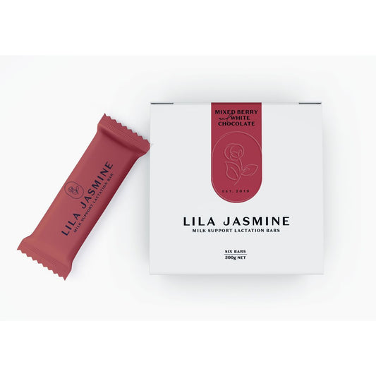 Lila Jasmine Mixed Berry &amp; White Chocolate Lactation Bars 6pk