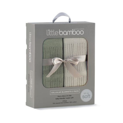 Little Bamboo Cellular Blanket 2Pk
