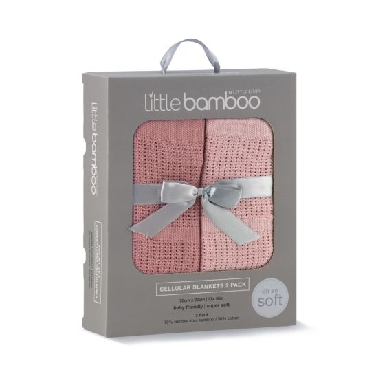Little Bamboo Cellular Blanket 2Pk