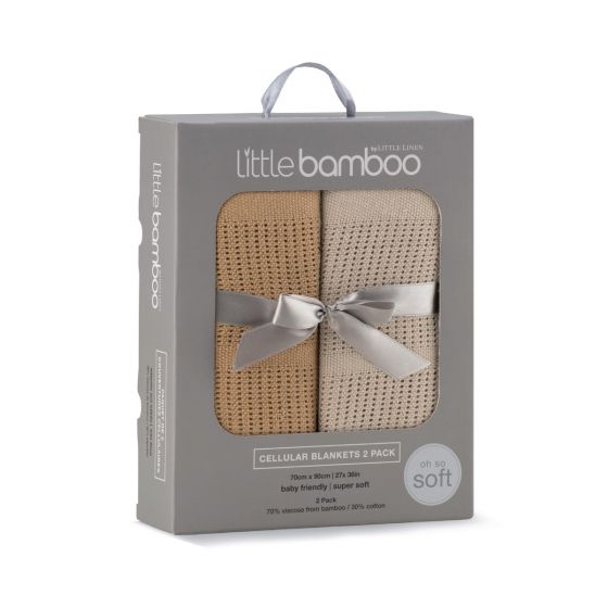 Little Bamboo Cellular Blanket 2Pk