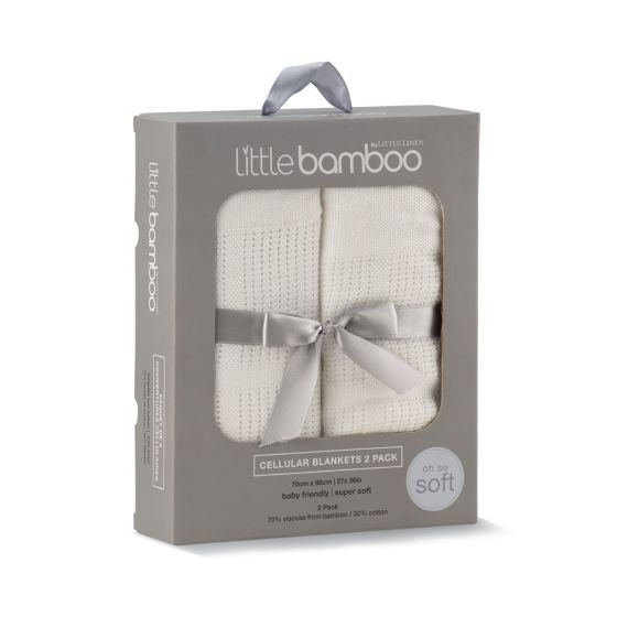 Little Bamboo Cellular Blanket 2Pk