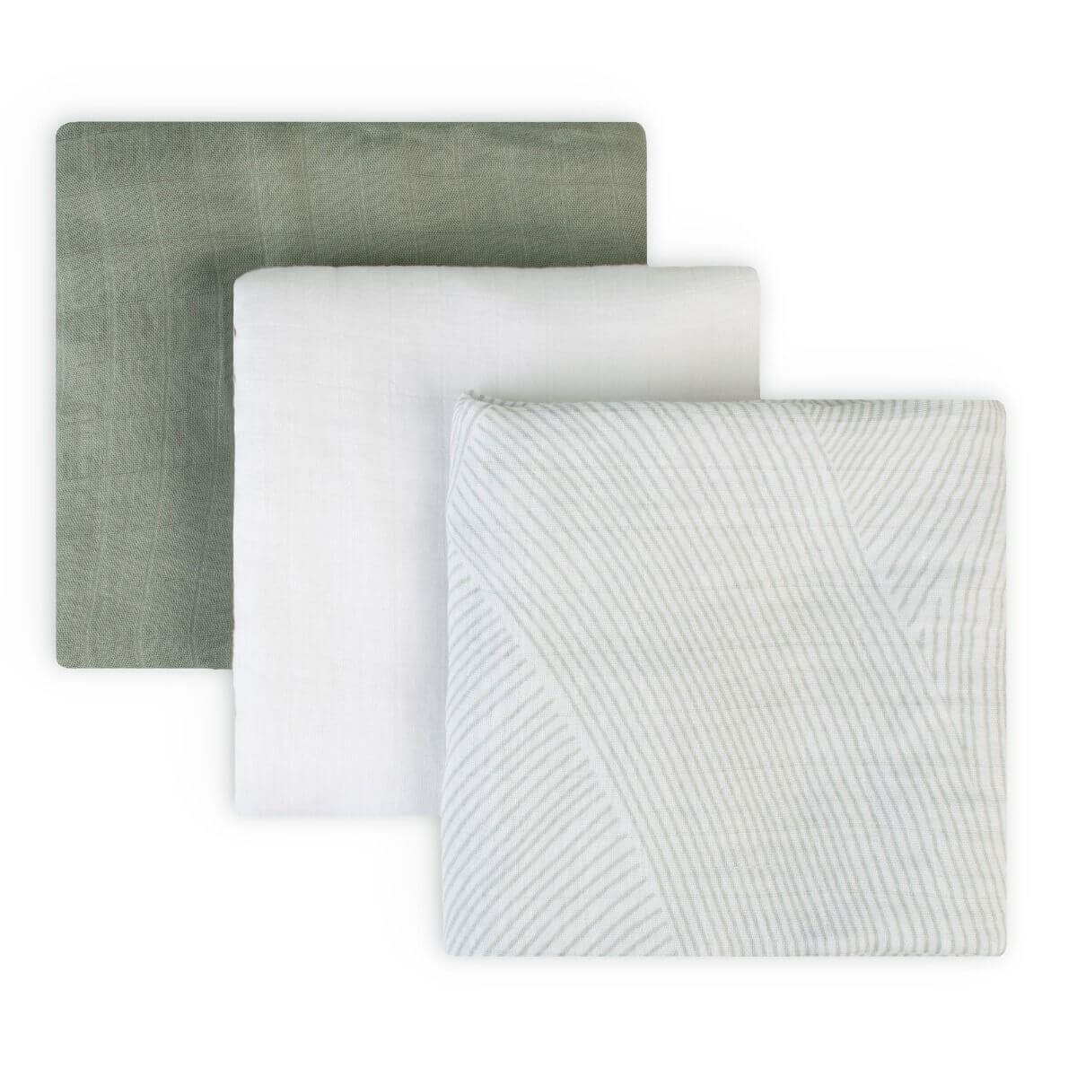 Little Bamboo Muslin Baby Wraps 3pk