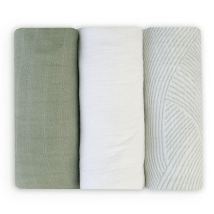 Little Bamboo Muslin Baby Wraps 3pk