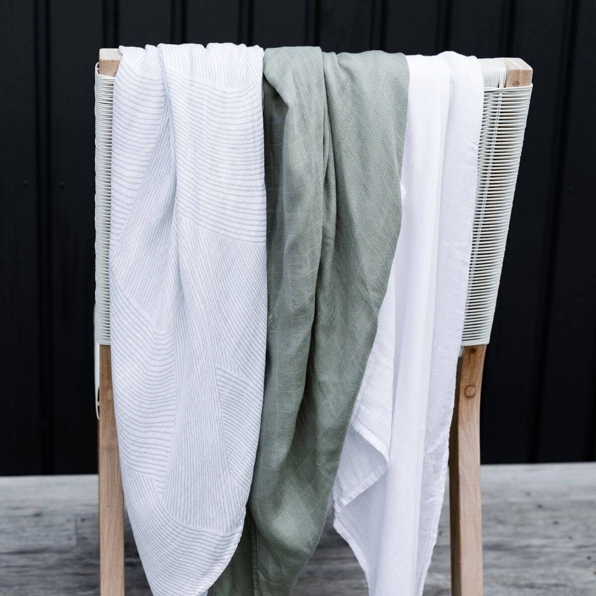 Little Bamboo Muslin Baby Wraps 3pk