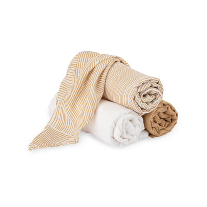 Little Bamboo Muslin Baby Wraps 3pk