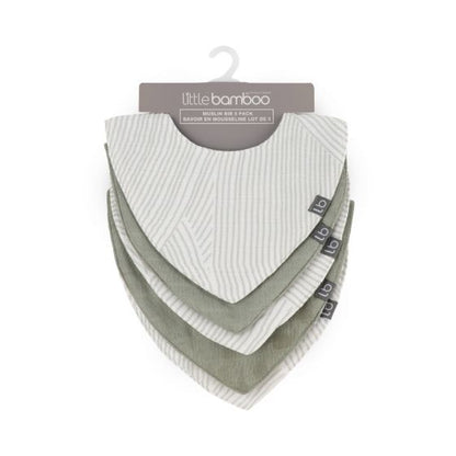 Little Bamboo Muslin Bib 5pk