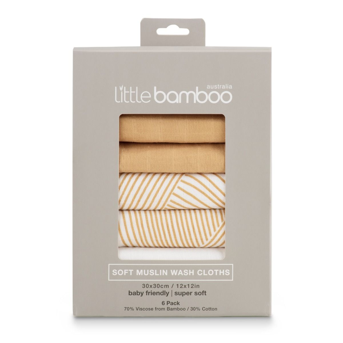 Little Bamboo Muslin Wash Cloths 6pk