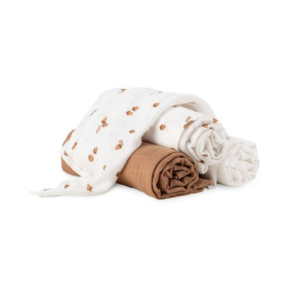 Little Bamboo Muslin Baby Wraps 3pk