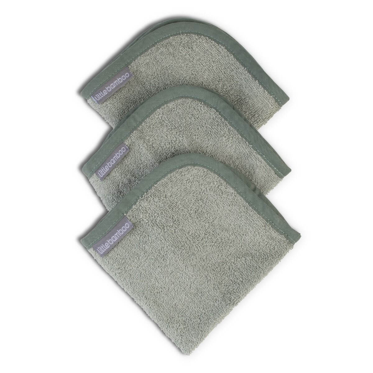 Little Bamboo Towelling Washers 3pk