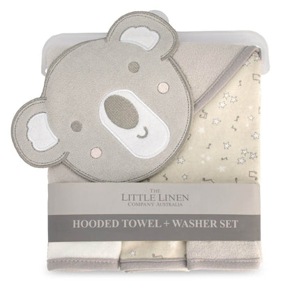 Little Linen Hooded Towel &amp; Washers