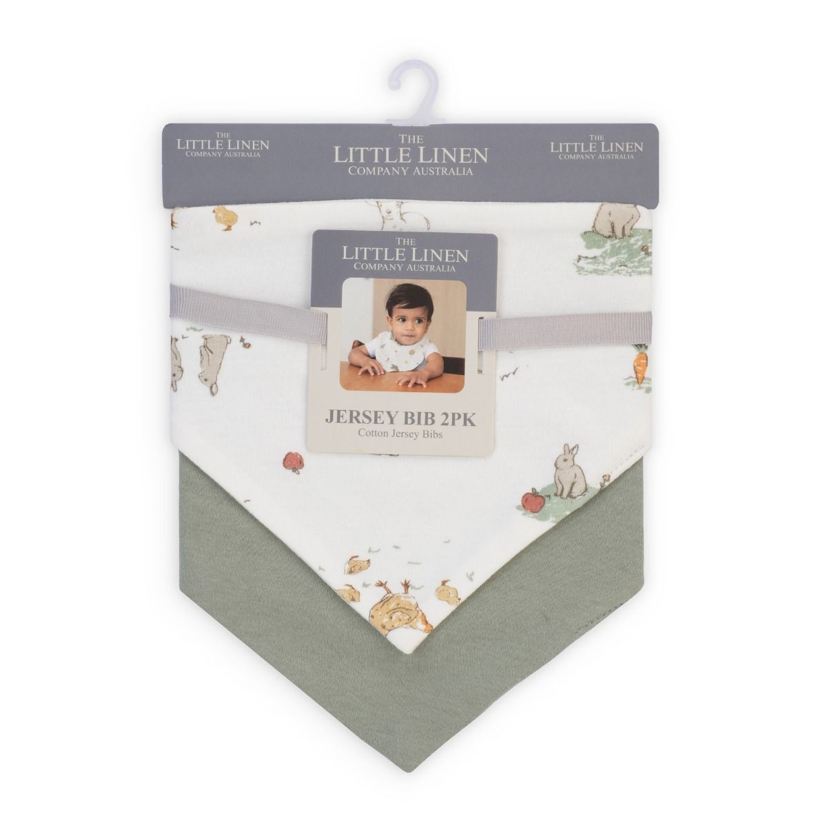 Little Linen Jersey Bib 2pk