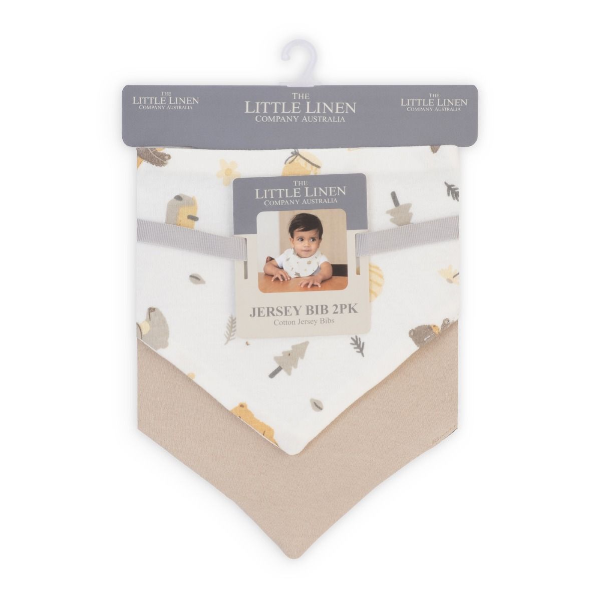 Little Linen Jersey Bib 2pk