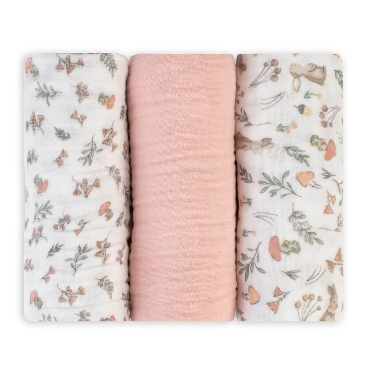 Little Linen Muslin Baby Wrap 3pk