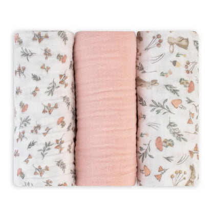 Little Linen Muslin Baby Wrap 3pk