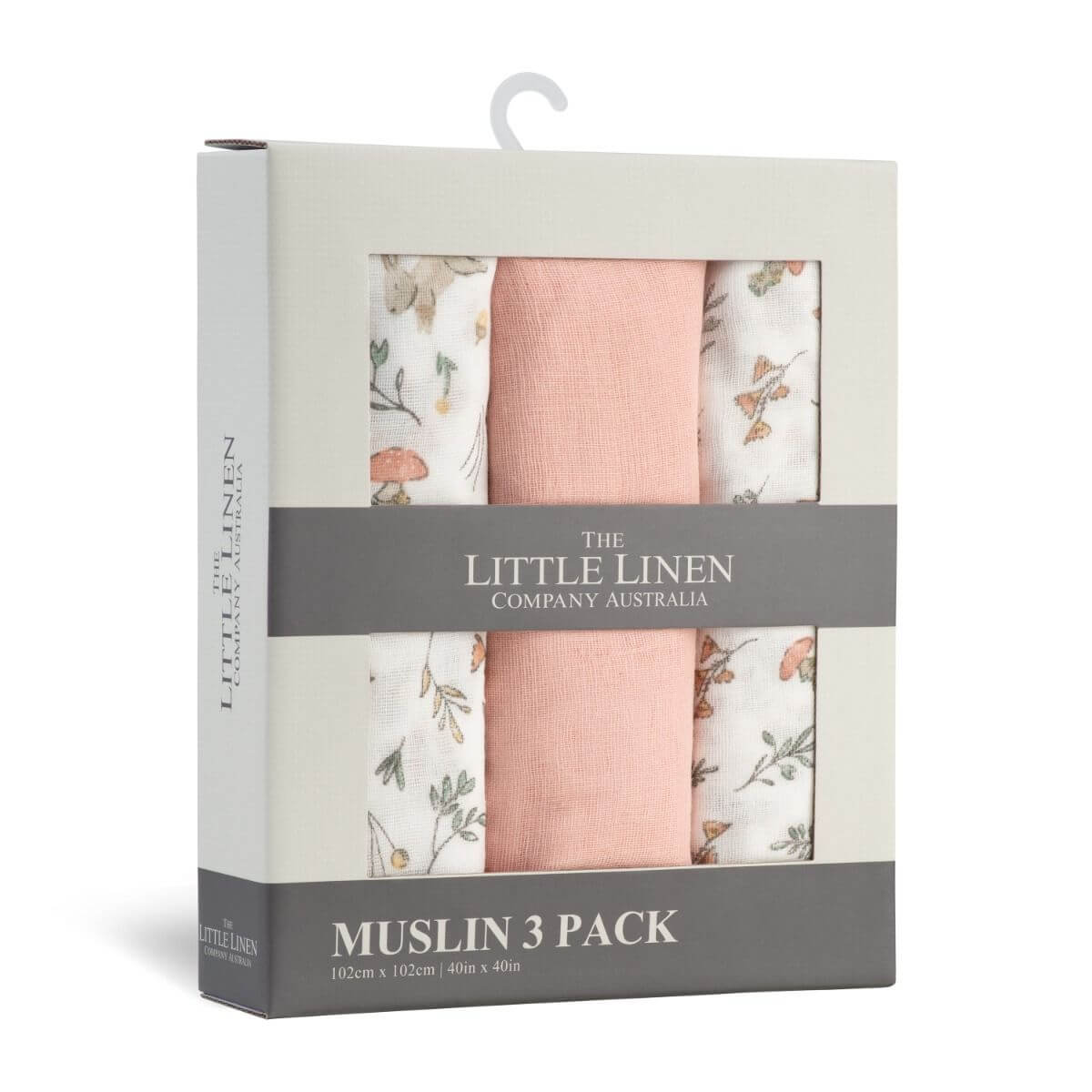 Little Linen Muslin Baby Wrap 3pk