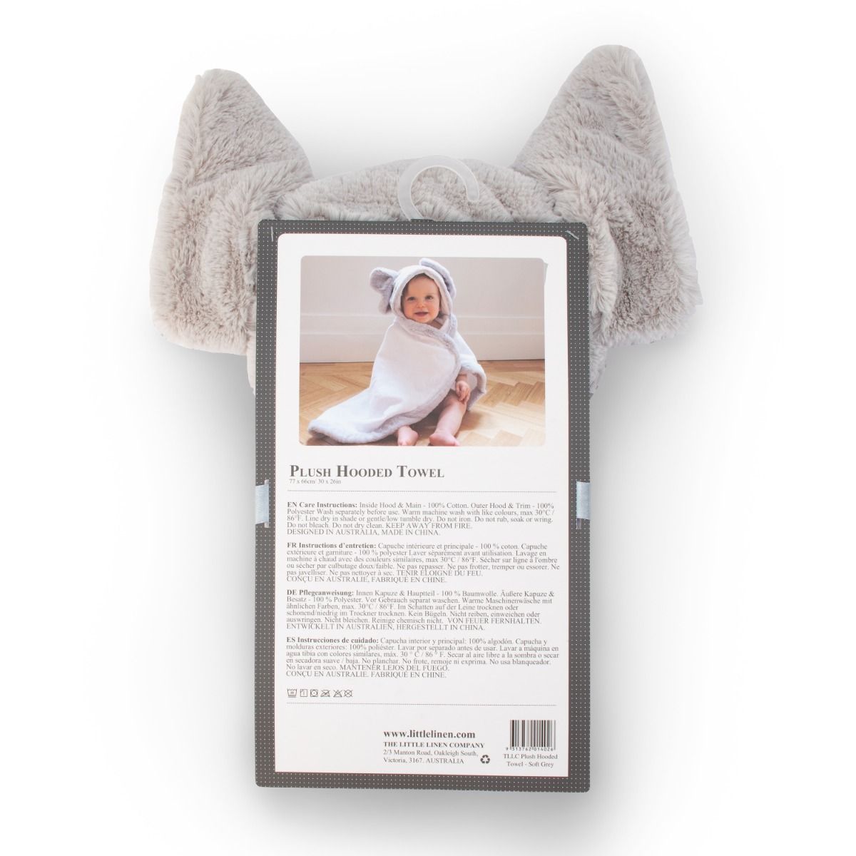Little Linen Plush Hooded Towel