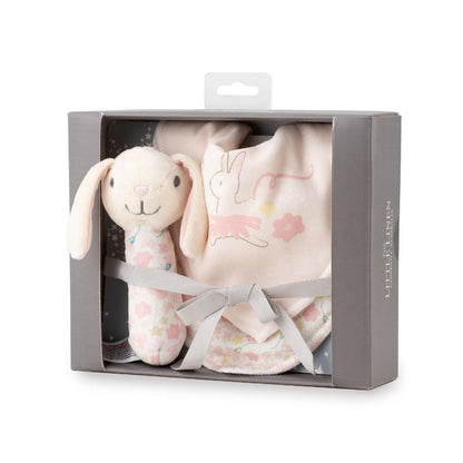 Little Linen Rattle &amp; Bib Set